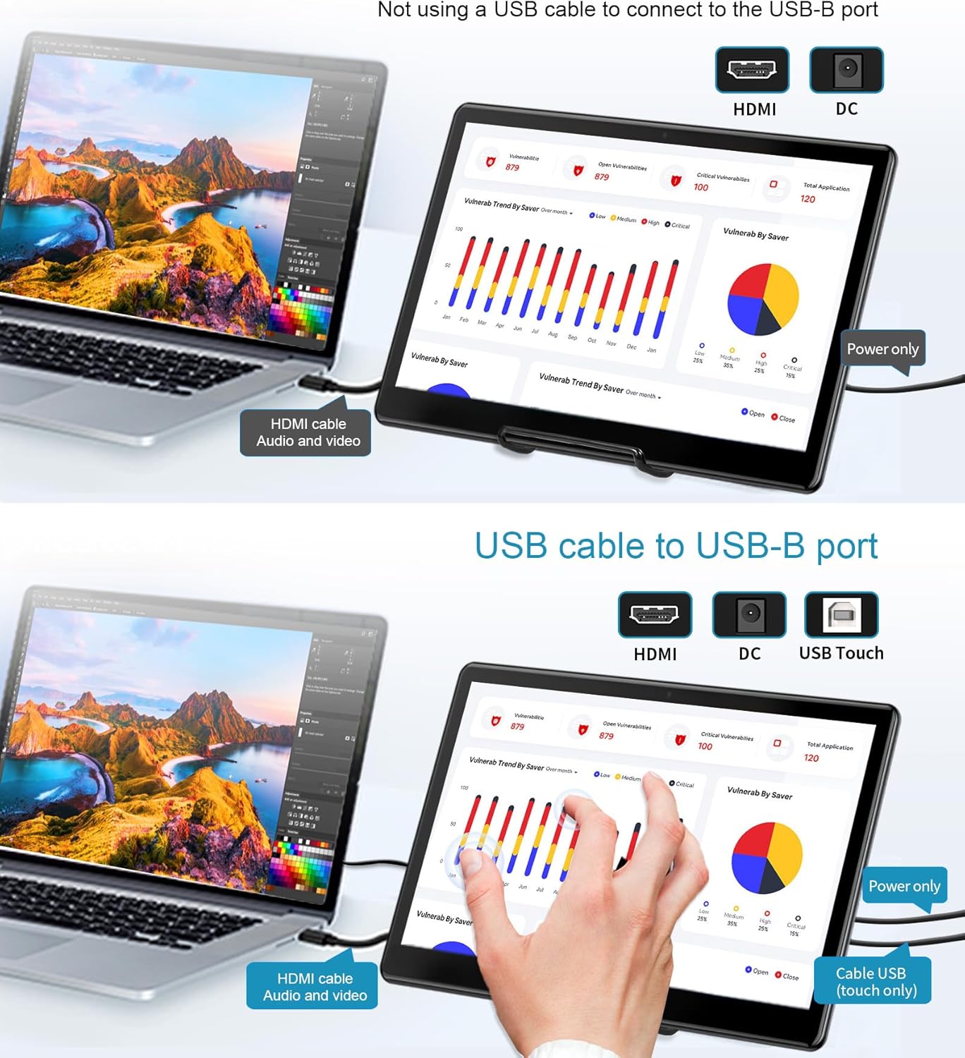 ViewPad™ Tragbarer Touchscreen Monitor